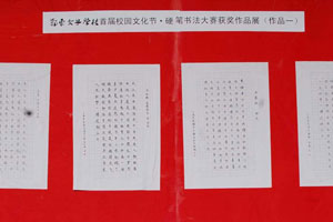 我校举办硬笔书法大赛获奖作品展